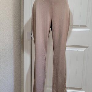Chico's Travelers Sz 2R Pull-On Side Slit Pants Rayon Stretch Pine Bark NWT $89